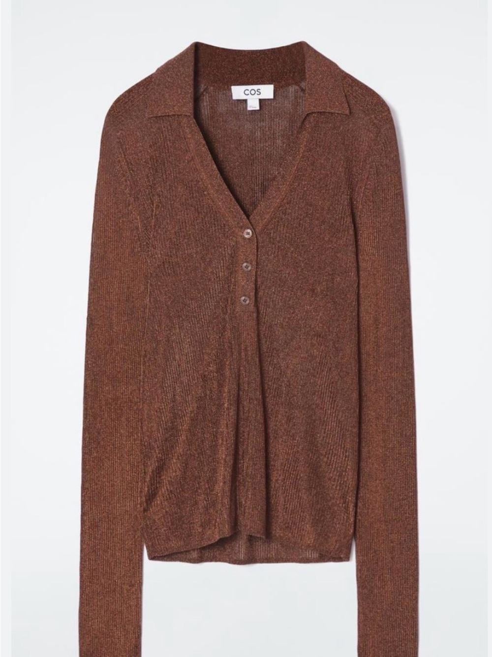 COS Ribbed Polo Sweater - Picture 2 of 9